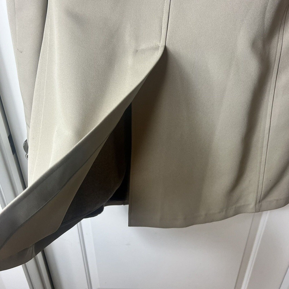 London Fog Vtg Coat Plush Faux Fur Lined Collar Tan Single Breast Men's 38 Reg - Picture 8 of 9